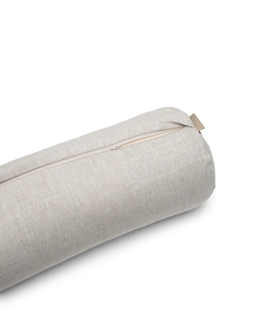 linen cylindrical bolster cover - Image 3